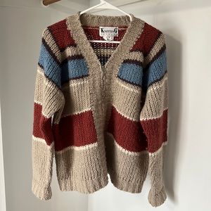 Vintage Zip-Up Wool Sweater